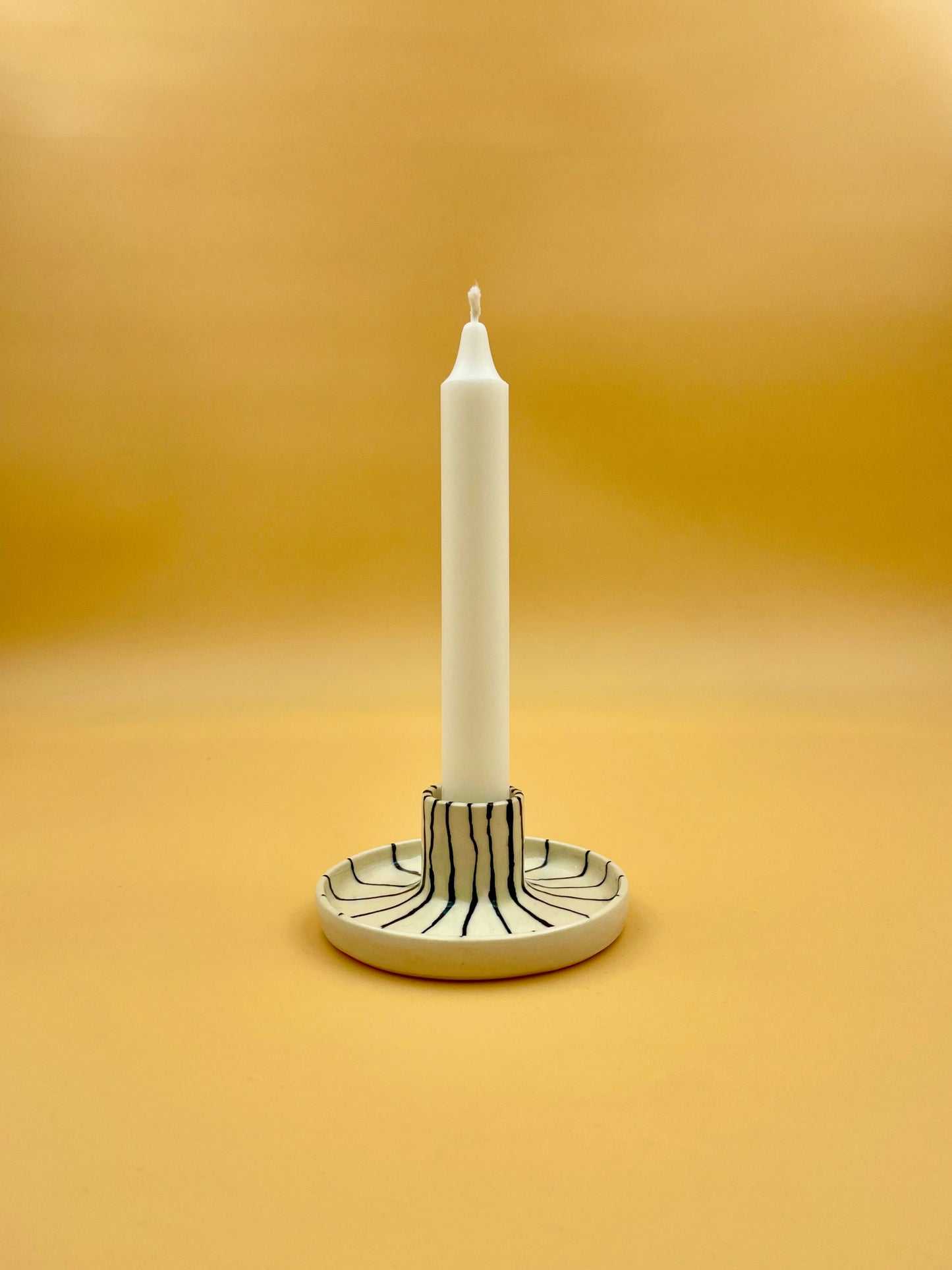 Striped candle holder