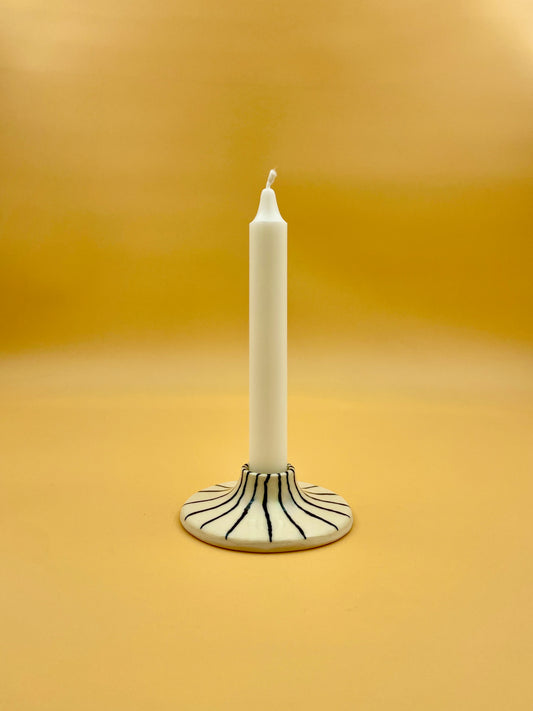 Striped candle holder